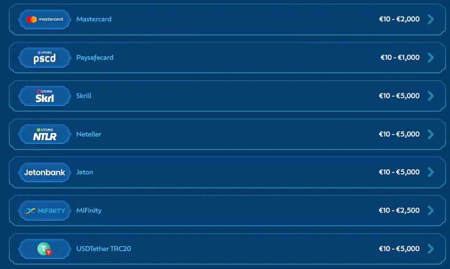 Depósito y la Retirada en Winbay España